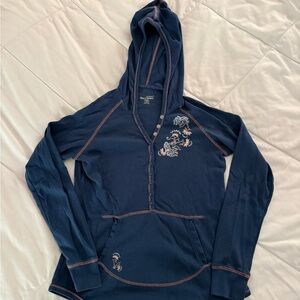 Cabela's Dark Blue Floral Hoodie